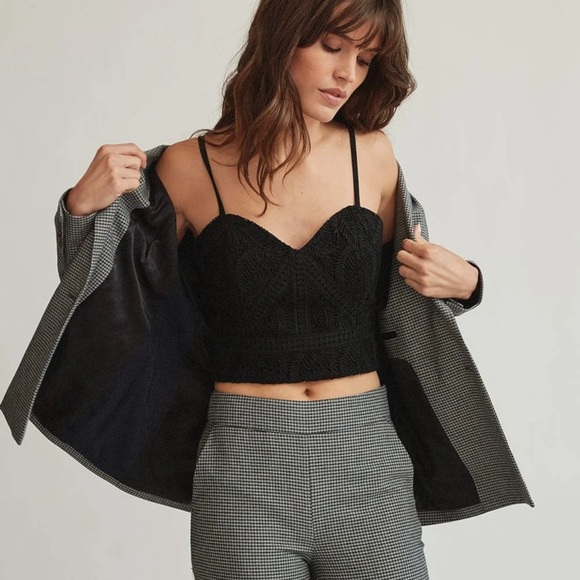 2 for $60 Crochet Lace Black Crop Top - Picture 3 of 7